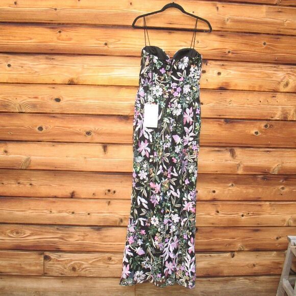 Mac Duggal 49827 Spaghetti Strap Bustier Embroidered Applique Gown - Picture 11 of 16